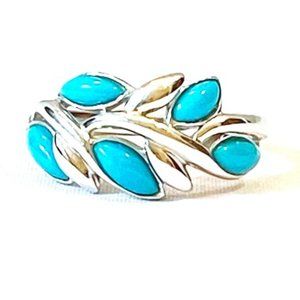 Sleeping Beauty Turquoise Sterling Ring Sz 9